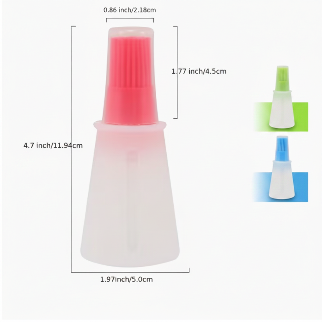 Product size infographic — green, blue, red